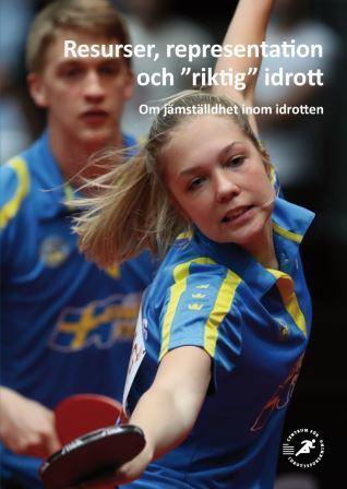 Två pingisspelare med texten Resurser, representation och riktig idrott