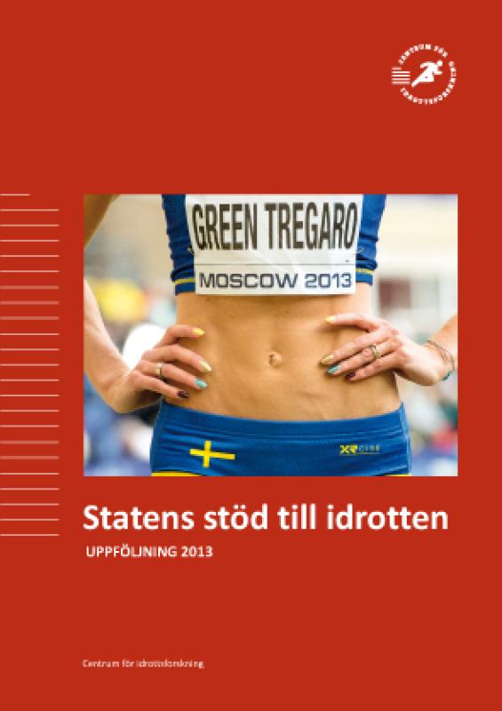 Friidrottare med regnbågsfärgade naglar. Med texten Statens stöd till idrotten, uppföljning 2013